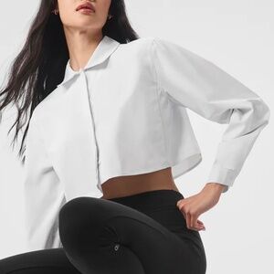 Alo Cropped Take Me Out Button Up